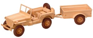 98 - WW II Military Jeep & Trailer