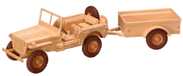 98 - WW II Military Jeep & Trailer