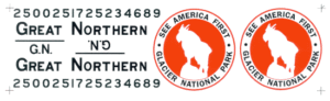 DECAL GN - GREAT NORTHERN TRAIN DECAL